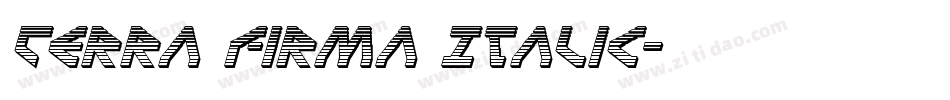Terra Firma Italic字体转换